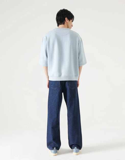 HALF SLEEVES CREW NECK SWEATSHIRT